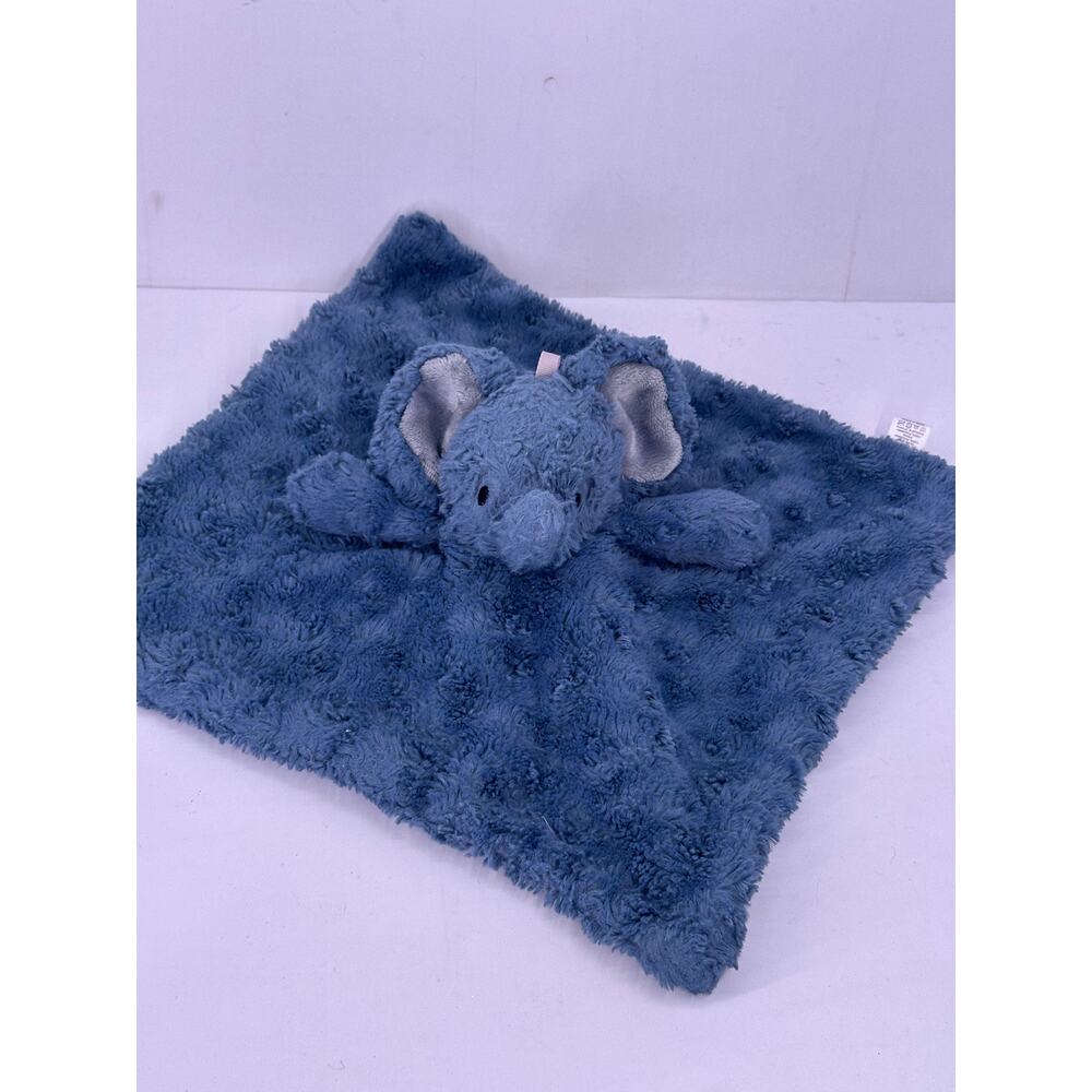 Oobles Navy Swirl Elephant Security Blanket Lovey Toy